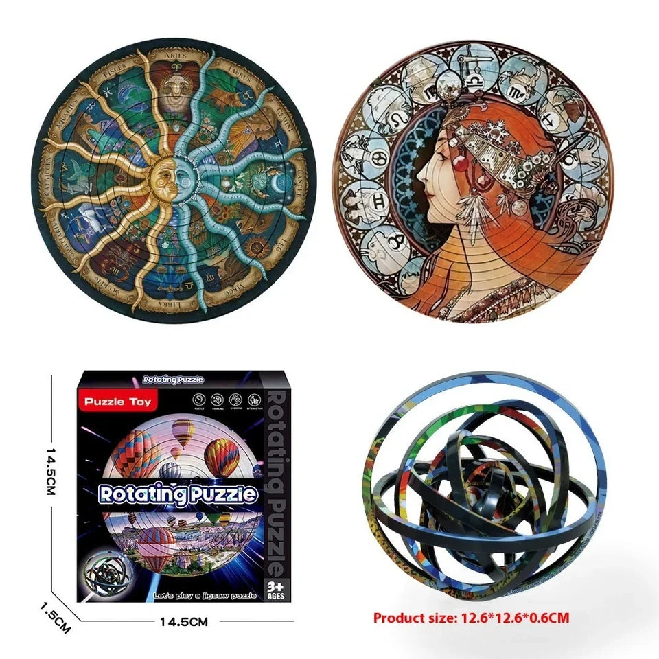 Rotating Puzzle Decompression 3D Educational Toy