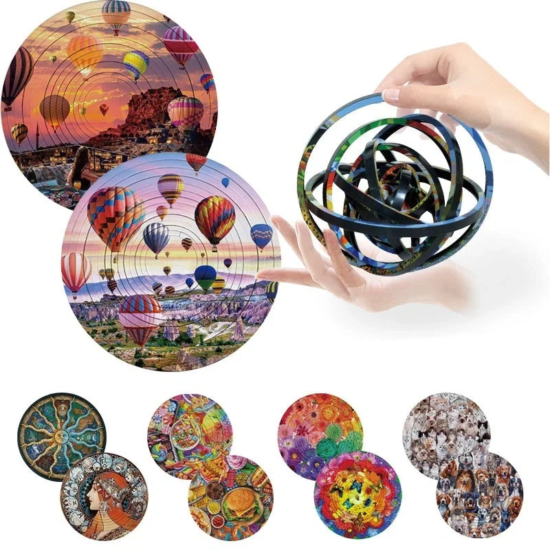 Rotating Puzzle Decompression 3D Educational Toy