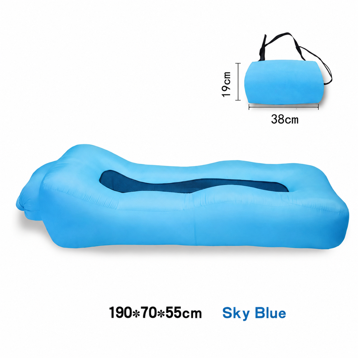 Compact Pump-Free Inflatable Lounger