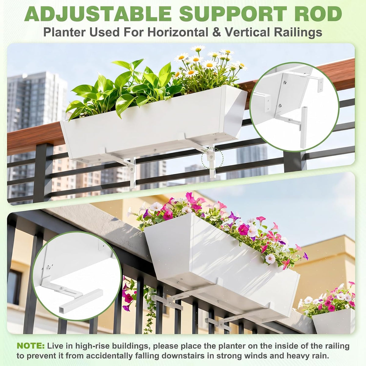 PureBloom Railing Planter Set