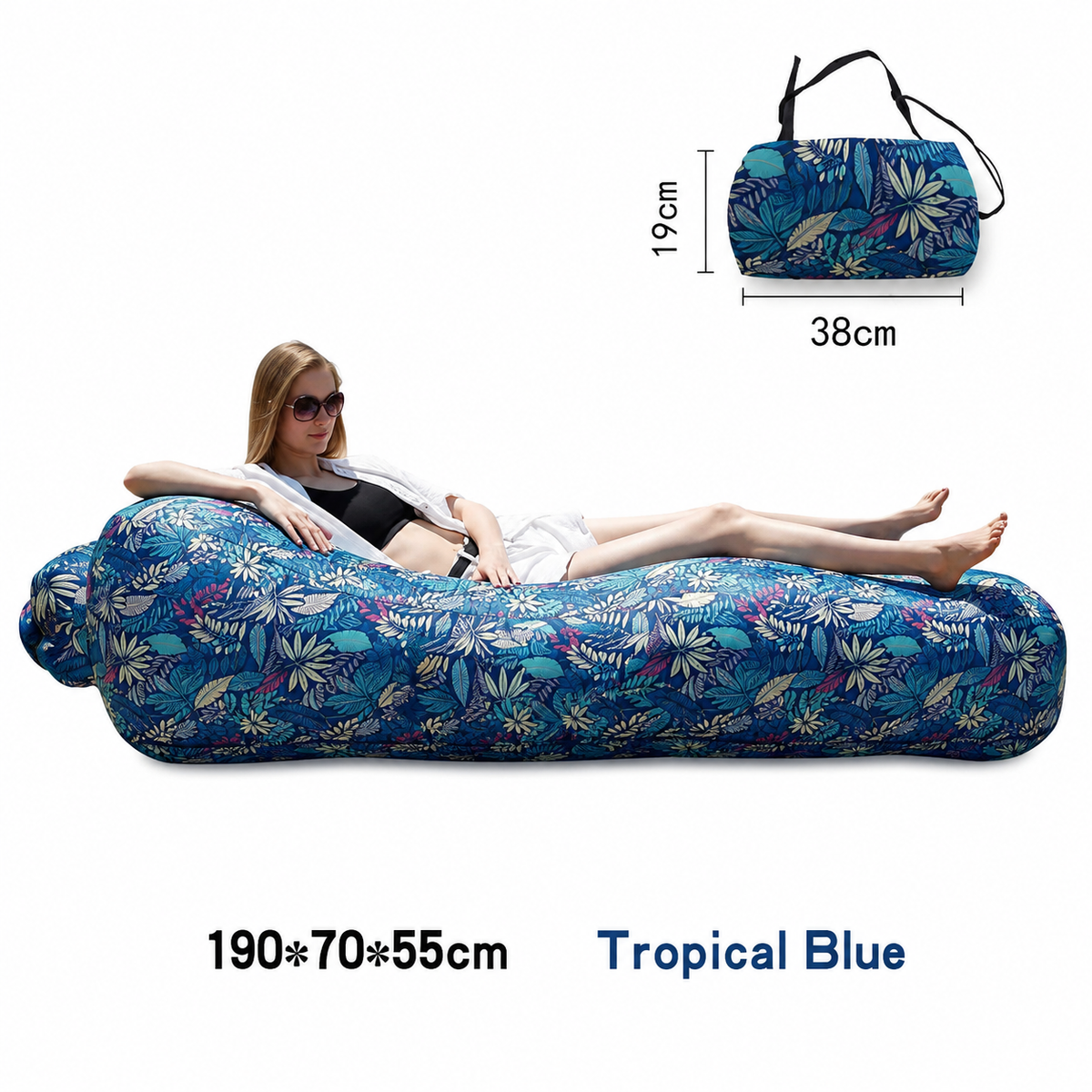 Compact Pump-Free Inflatable Lounger