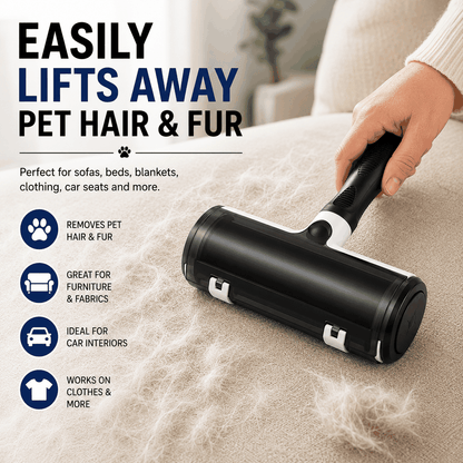Reusable Washable Pet Hair Remover Roller for Dogs & Cats
