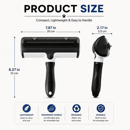Reusable Washable Pet Hair Remover Roller for Dogs & Cats