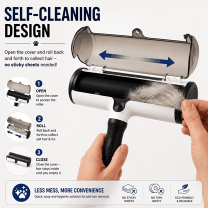 Reusable Washable Pet Hair Remover Roller for Dogs & Cats