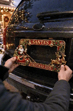 🎄Christmas License Plate Frame – Festive Style for Every Ride