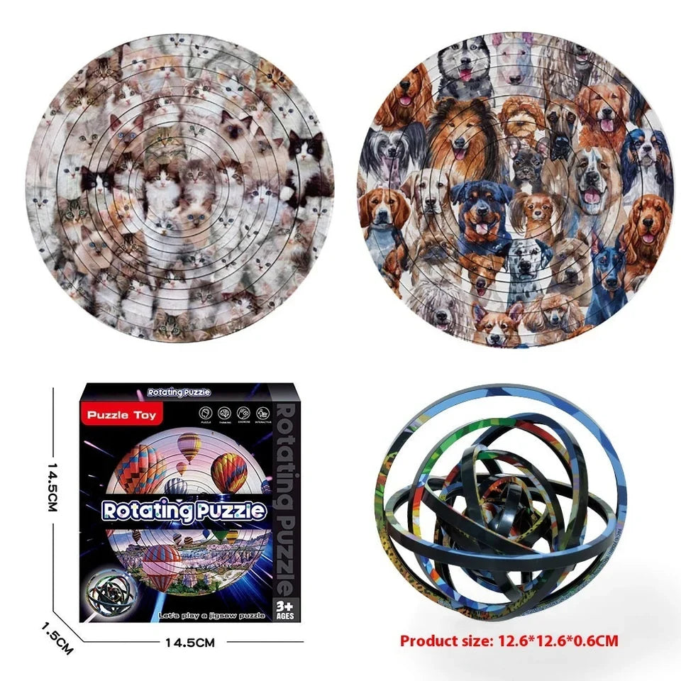 Rotating Puzzle Decompression 3D Educational Toy