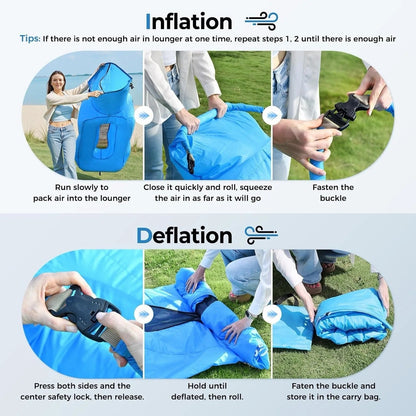 Compact Pump-Free Inflatable Lounger