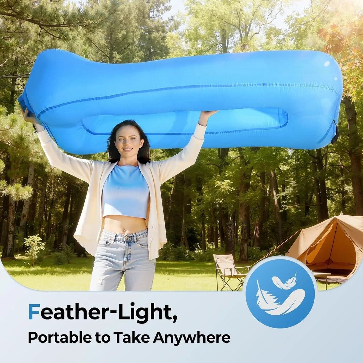 Compact Pump-Free Inflatable Lounger