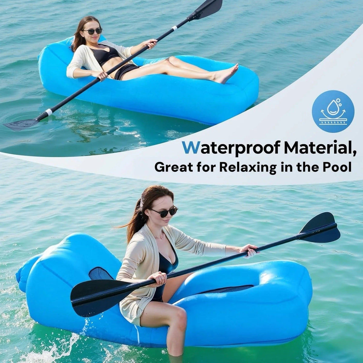 Compact Pump-Free Inflatable Lounger