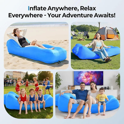 Compact Pump-Free Inflatable Lounger
