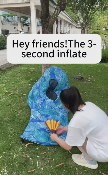 Compact Pump-Free Inflatable Lounger