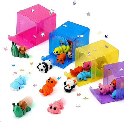 120PCS Surprise 3D Printed Animals Bulk, Random Collectible Mini Animal Figurine