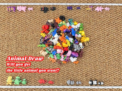 120PCS Surprise 3D Printed Animals Bulk, Random Collectible Mini Animal Figurine